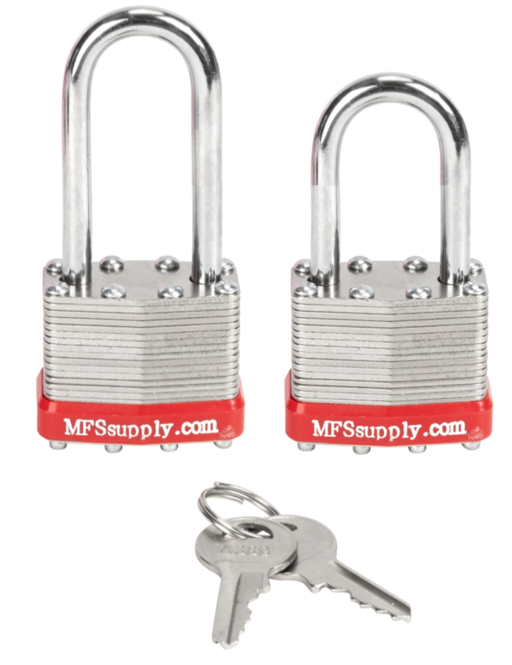 NU-SET Laminated Steel Padlock With Long Shackle – 40mm (1-1/2"), Box Of 50 Keyed Alike